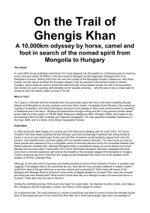 On the Trail of Ghengis Khan