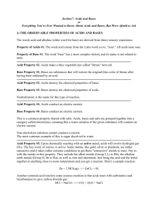 Section 7 Acids and Bases