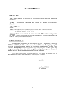 Overview Document - Département d`Astrophysique, Géophysique