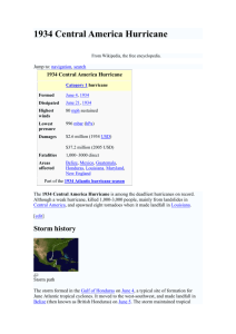 1934 Central America Hurricane