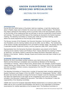 Annual Report 2014: UEMS Section of Psychiatry