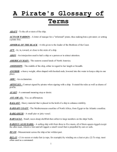 A Pirate`s Glossary of Terms