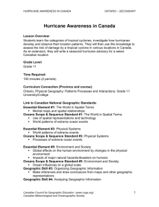 Hurricane Awareness in Canada - Canadian Geographic Education