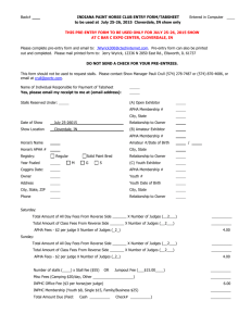 Pre-entry form - Indiana Paint Horse Club