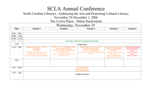 SCLA Annual Conference - South Carolina Library Association