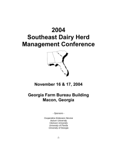 2004 Southeast Dairy Herd Management Conference Proceedings