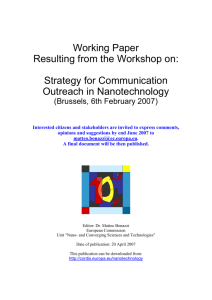 Strategy for Communication Outreach in Nanotechnology