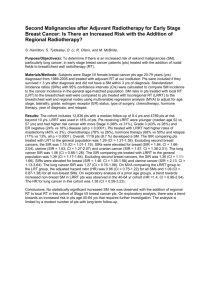 Second Malignancies after Adjuvant Radiotherapy for Early Stage