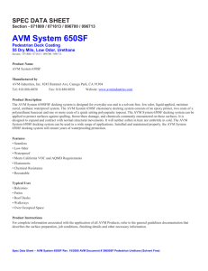 Spec Data Sheet – AVM System 650SF Rev