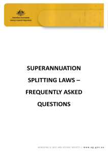 Superannuation splitting laws – frequently asked questions