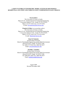 a joint model of household residential location, vehicle type and