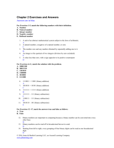 Chapter 2 Exercises and Answers
