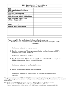 IEEE Contribution Proposal Form