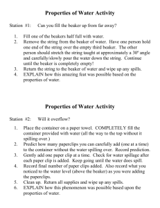 Properties of Water Teacher Directions