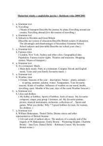 Maturitné otázky z anglického jazyka v školskom roku 2000