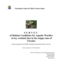 (2004) at key wetland sites in the steppe zone