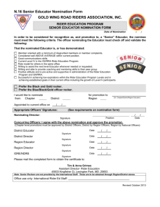 N.16 Senior Educator Nomination Form