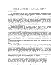 mineral resources of bansw ara district