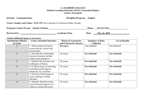 Assessment Form - Los Angeles Harbor College