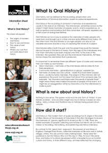 What Is Oral History? - West Yorkshire Joint Services