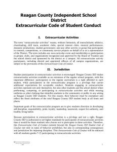 Extracurricular CoC - Reagan County Independent School District