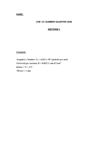 CHE121 Midterm 2 Key - Seattle Central College