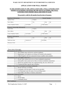 application for well permit