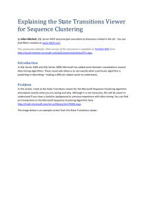 Explaining the State Transitions Viewer for Sequence Clustering