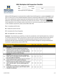 Workplace Self-Inspection Checklist