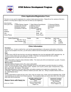 Clinic Application/Registration Form