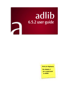1.2. About this user guide - ADLIB Information Systems