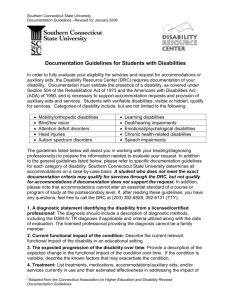 Documentation Guidelines - Southern Connecticut State University