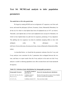 Text S4: MCMCcoal analysis to infer population parameters