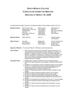 Santa Monica College Curriculum Committee Meeting Minutes of