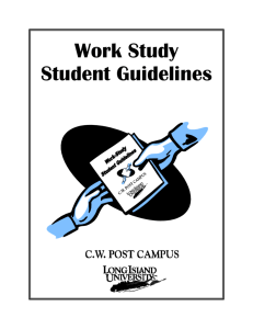 Work Study Student Guidelines publication