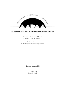 code of ethics - Alabama Alcohol and Drug Abuse Association