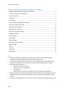 To Include: (as per ST1-3 programme)