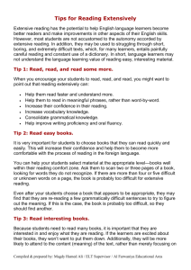 Tips for Reading Extensively