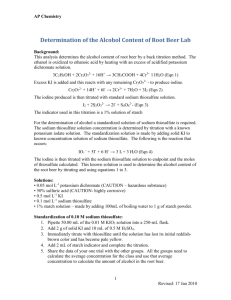 Determination of the Alcohol content