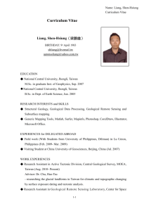 Curriculum Vitae Liang, Shen-Hsiung（梁勝雄） BIRTHDAY: 9th April