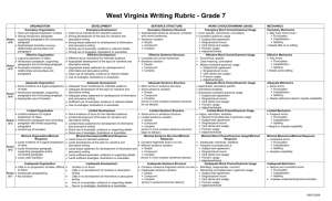 WV Writing Rubric Grade 7