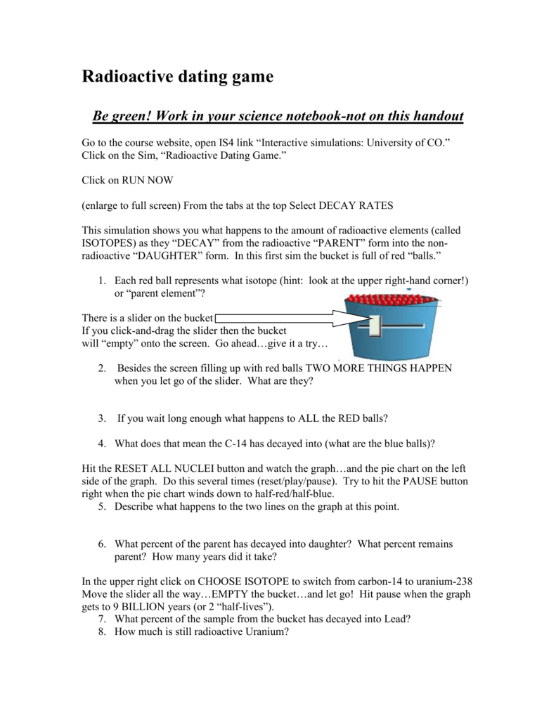 Radioactive dating game worksheet answers