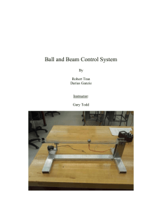 Ball & Beam Control System - Rough Draft