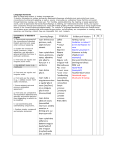 Language Standards Note on range and content of student