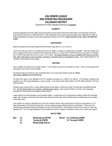2005 operating procedures - Colorado Tennis Association