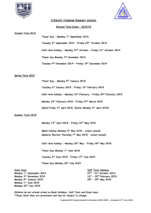 Term Dates 2007 – 2008 - Stewart Fleming Primary School