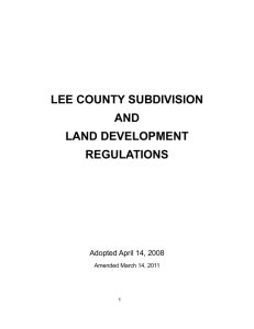 Subdivision Regulations - AMENDED March 2011