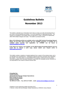 A. UK Guidelines - NHS Greater Glasgow and Clyde