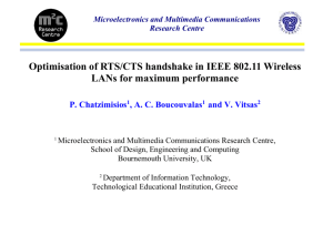 Optimisation of RTS/CTS handshake in IEEE 802.11 Wireless LANs