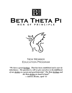 Beta Theta Pi Exam # 3 (continued)